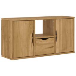 Berkfield Home 5 Piece TV Units with Storage ODDA Solid Wood Pine in Brown - thumbnail 7