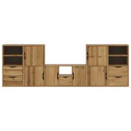 Berkfield Home 5 Piece TV Units with Storage ODDA Solid Wood Pine in Brown - thumbnail 9