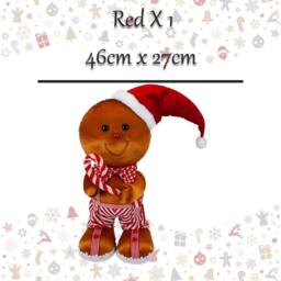VFM e-Store Christmas Gingerbread Man Decoration 46cm x 27cm Red X 1 - Size: 46 cm x 27 cm - thumbnail 2