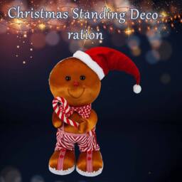VFM e-Store Christmas Gingerbread Man Decoration 46cm x 27cm Red X 1 - Size: 46 cm x 27 cm - thumbnail 3