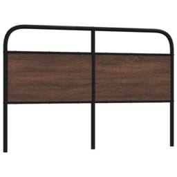 Berkfield Home Headboard Brown Oak 160 cm Steel & Engineered Wood - thumbnail 2