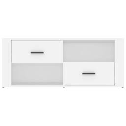 Berkfield Home TV Cabinet White 100x35x40 cm Engineered Wood - Size: 100 x 35 x 40 cm - thumbnail 6