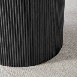 FurnitureboxUK Penrose Black Wooden Round Dining Table & 4 Black Caia Dining Chairs - thumbnail 7