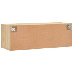 Berkfield Home Wall Cabinet Sonoma Oak 100x36.5x35 cm Engineered Wood in Light Brown - thumbnail 8