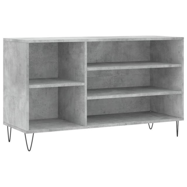Berkfield Home Shoe Cabinet Concrete Grey 102x36x60 cm Engineered Wood - Size: 102 x 36 x 60 cm - image 1