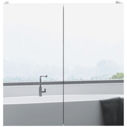 Kleankin Bathroom Mirror Cabinet with Adjustable Shelf 60W x 15D x 60Hcm White - thumbnail 2