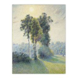"Artery8 Sunset Landscape at Saint Charles Pissarro Wall Art Poster Print - Size: W24"" x H32""" - thumbnail 1