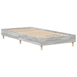 Berkfield Home Bed Frame No Mattress Grey Sonoma 75x190 cm Small Single Engineered Wood - thumbnail 4