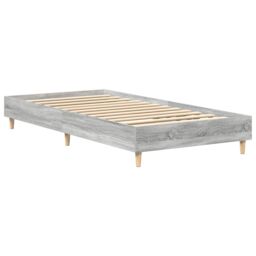 Berkfield Home Bed Frame No Mattress Grey Sonoma 75x190 cm Small Single Engineered Wood - thumbnail 7