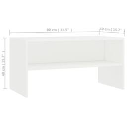 Berkfield Home TV Cabinet White 80x40x40 cm Engineered Wood - Size: 80 x 40 x 40 cm - thumbnail 6