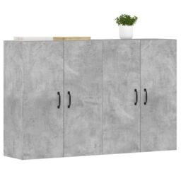 Berkfield Home Wall Mounted Cabinets 2 pcs Concrete Grey Engineered Wood - thumbnail 3