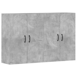Berkfield Home Wall Mounted Cabinets 2 pcs Concrete Grey Engineered Wood - thumbnail 2