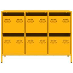 Berkfield Home Sideboard¬†Mustard Yellow 101.5x39x73.5 cm Cold-rolled Steel - thumbnail 5