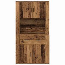 Berkfield Home Highboard Old Wood 80x33x150 cm Engineered Wood in Brown - Size: 80 x 33 x 150 cm - thumbnail 6