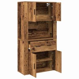 Berkfield Home Highboard Old Wood 80x33x150 cm Engineered Wood in Brown - Size: 80 x 33 x 150 cm - thumbnail 5