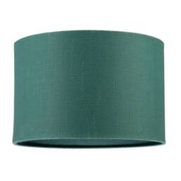 Happy Homewares Designer Fir Forest Green Textured Linen Fabric Circular Lamp Shade in Dark Green - Size: 12 inches - thumbnail 1