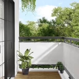 Berkfield Home Balcony Screen White 75x800 cm 100% Polyester Oxford