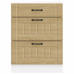 Berkfield Home Kitchen Base Cabinet Lucca Sonoma Oak Engineered Wood in Brown - thumbnail 4