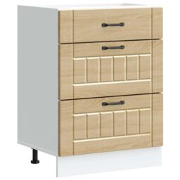 Berkfield Home Kitchen Base Cabinet Lucca Sonoma Oak Engineered Wood in Brown - thumbnail 2