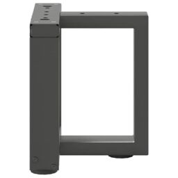 Berkfield Home Coffee Table Legs T-Shaped¬†2 pcs Anthracite 30x25x(30-31) cm Steel in Black - thumbnail 4
