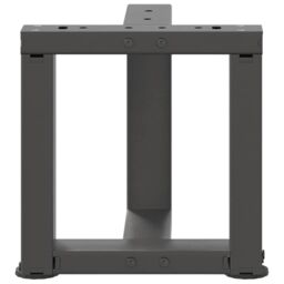 Berkfield Home Coffee Table Legs T-Shaped¬†2 pcs Anthracite 30x25x(30-31) cm Steel in Black - thumbnail 5