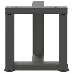 Berkfield Home Coffee Table Legs T-Shaped¬†2 pcs Anthracite 30x25x(30-31) cm Steel in Black - thumbnail 6