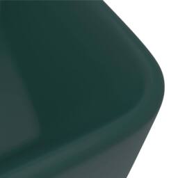 Berkfield Home Luxury Wash Basin Matt Dark Green 41x30x12 cm Ceramic - Size: 41 x 30 x 12 cm - thumbnail 5
