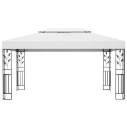 Berkfield Home Gazebo with Double Roof 3x4 m White - thumbnail 1