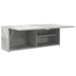 Berkfield Home Bathroom Wall Cabinet Concrete Grey 80x25x30 cm Engineered Wood - Size: 80 x 25 x 30 cm - thumbnail 5