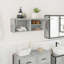 Berkfield Home Bathroom Wall Cabinet Concrete Grey 80x25x30 cm Engineered Wood - Size: 80 x 25 x 30 cm