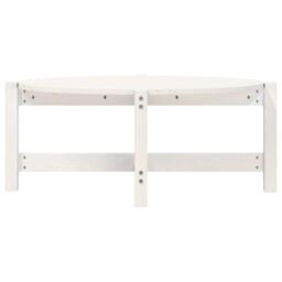 Berkfield Home Coffee Table White 87x48x35 cm Solid Wood Pine - Size: 87 x 48 x 35 cm - thumbnail 5