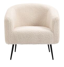 Nordlys Scandinavian Design Metal Leg Lounge Chair in White - thumbnail 4