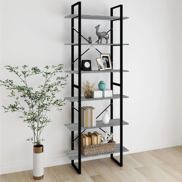Berkfield Home High Cabinet Grey Sonoma 80x30x210 cm Engineered Wood - Size: 80 x 30 x 210 cm - image 1