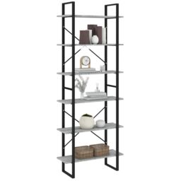 Berkfield Home High Cabinet Grey Sonoma 80x30x210 cm Engineered Wood - Size: 80 x 30 x 210 cm - thumbnail 4