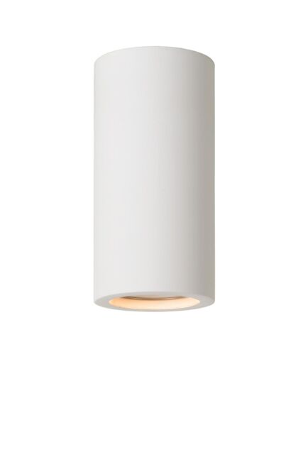 Lucide 'GIPSY' Modern Medium Surface Mounted Plaster Ceiling Spotlight 1xGU10 in White - image 1