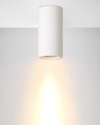 Lucide 'GIPSY' Modern Medium Surface Mounted Plaster Ceiling Spotlight 1xGU10 in White - thumbnail 4