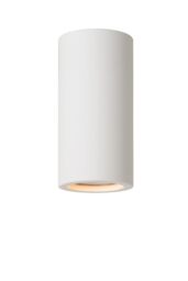 Lucide 'GIPSY' Modern Medium Surface Mounted Plaster Ceiling Spotlight 1xGU10 in White - thumbnail 1