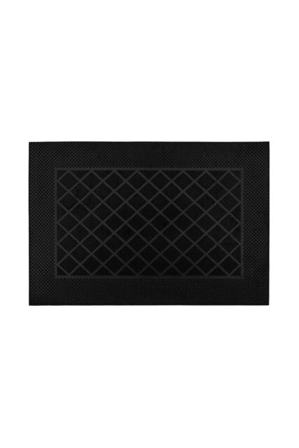 JVL Harlequin Scraper Rubber Pin Doormat 40x60cm in Black - Size: 40 cm x 60 cm - image 1