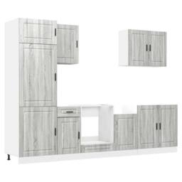 Berkfield Home Elegant 7 Piece Kitchen Cabinet Set Kalmar Grey Sonoma Engineered Wood - thumbnail 3