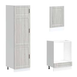 Berkfield Home Elegant 7 Piece Kitchen Cabinet Set Kalmar Grey Sonoma Engineered Wood - thumbnail 5