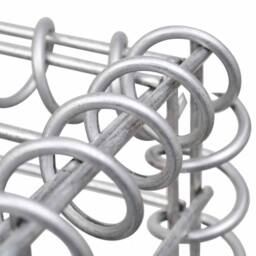 Berkfield Home Durable Gabion Raised Bed Galvanised Steel 360x30x30 cm in Silver - Size: 360 x 30 x 30 cm - thumbnail 6