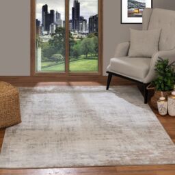 Livabliss Floransa-Abstract Grey Off-White Beige Modern Marble Living Dining Rug - Size: 160 cm x 215 cm - thumbnail 6