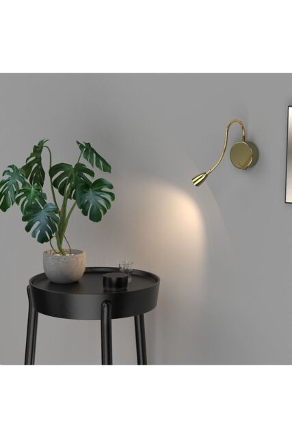 CGC Lighting 'Matilda' Satin Gold Adjustable Flexible Neck LED Rechargeable Magnetic USB Reading Bedside Wall Light - image 1