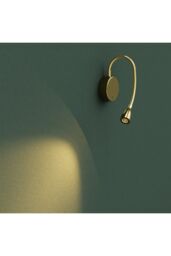 CGC Lighting 'Matilda' Satin Gold Adjustable Flexible Neck LED Rechargeable Magnetic USB Reading Bedside Wall Light - thumbnail 4