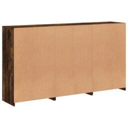 Berkfield Home Sideboard with LED Lights Smoked Oak 181.5x37x100 cm in Brown - thumbnail 8