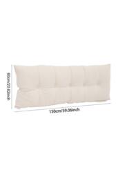 Living and Home Cozy Upholstered Headboard Pillow in Beige - Size: Medium - thumbnail 8
