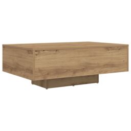 Berkfield Home Coffee Table with LED Lights Artisan Oak 85x55x31 cm in Brown - Size: 85 x 55 x 31 cm - thumbnail 5