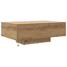 Berkfield Home Coffee Table with LED Lights Artisan Oak 85x55x31 cm in Brown - Size: 85 x 55 x 31 cm - thumbnail 8