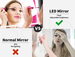 Emitto LED Wall Mirror Anti-fog Bathroom Mirrors Makeup Light 100x70cm in Bright Green - Size: 100x70 cm - thumbnail 2