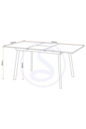 Seconique Avery Extending Dining Table in Light Grey - thumbnail 6